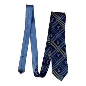 Walt Disney World Disney Land silk Mickey mouse printed tie blue purple
